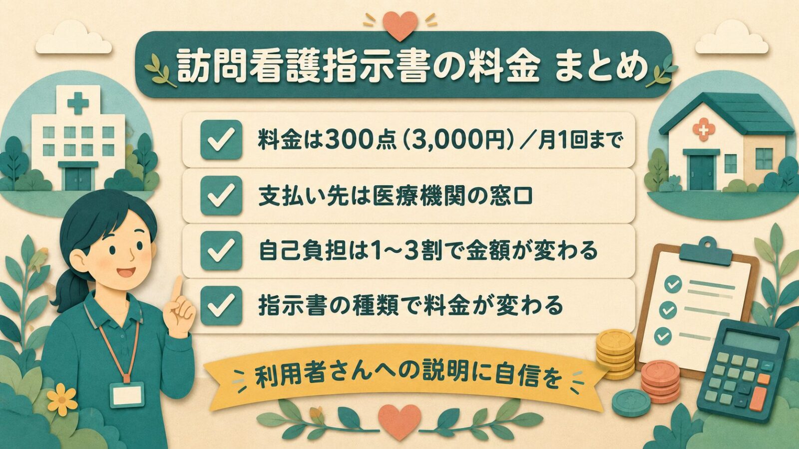 訪問看護指示書の料金のまとめ図解