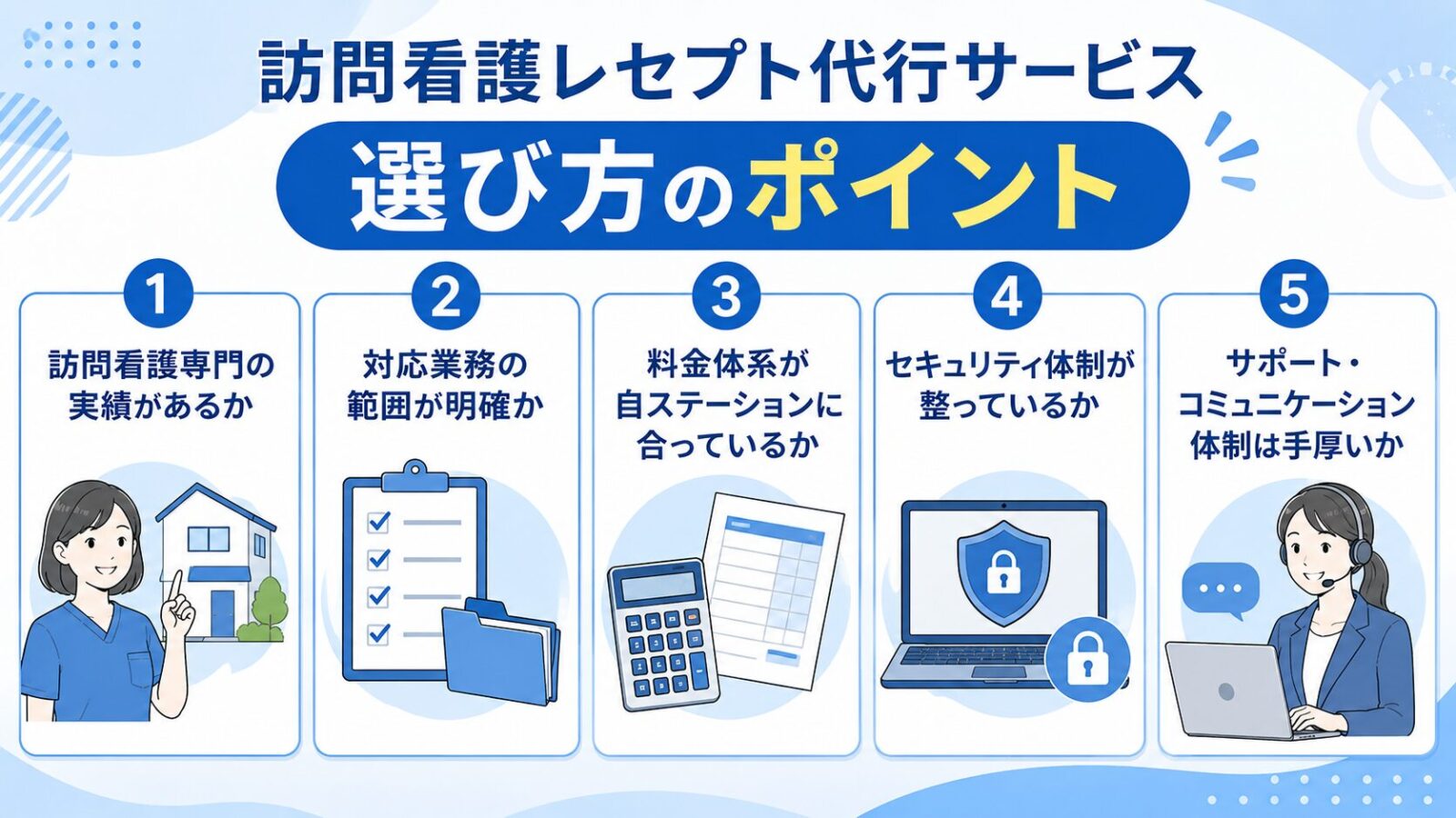 訪問看護レセプト代行サービスの選び方まとめ図解