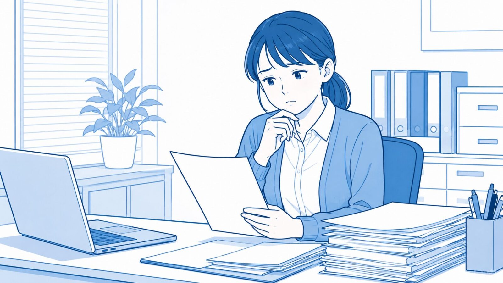 レセプト代行のデメリットを検討する訪問看護事務担当者